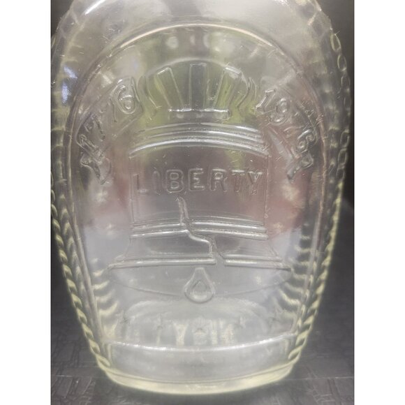 Vintage 1776 Liberty Bell Log Cabin Syrup Bottle (Empty) - Picture 2 of 7